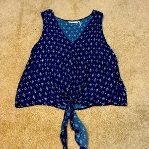 Blue patterned tank top from L U Q